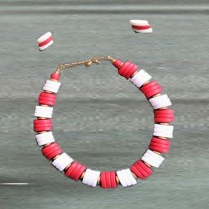 Red Fashion Jewelry Necklace Costume Clipon Earrin